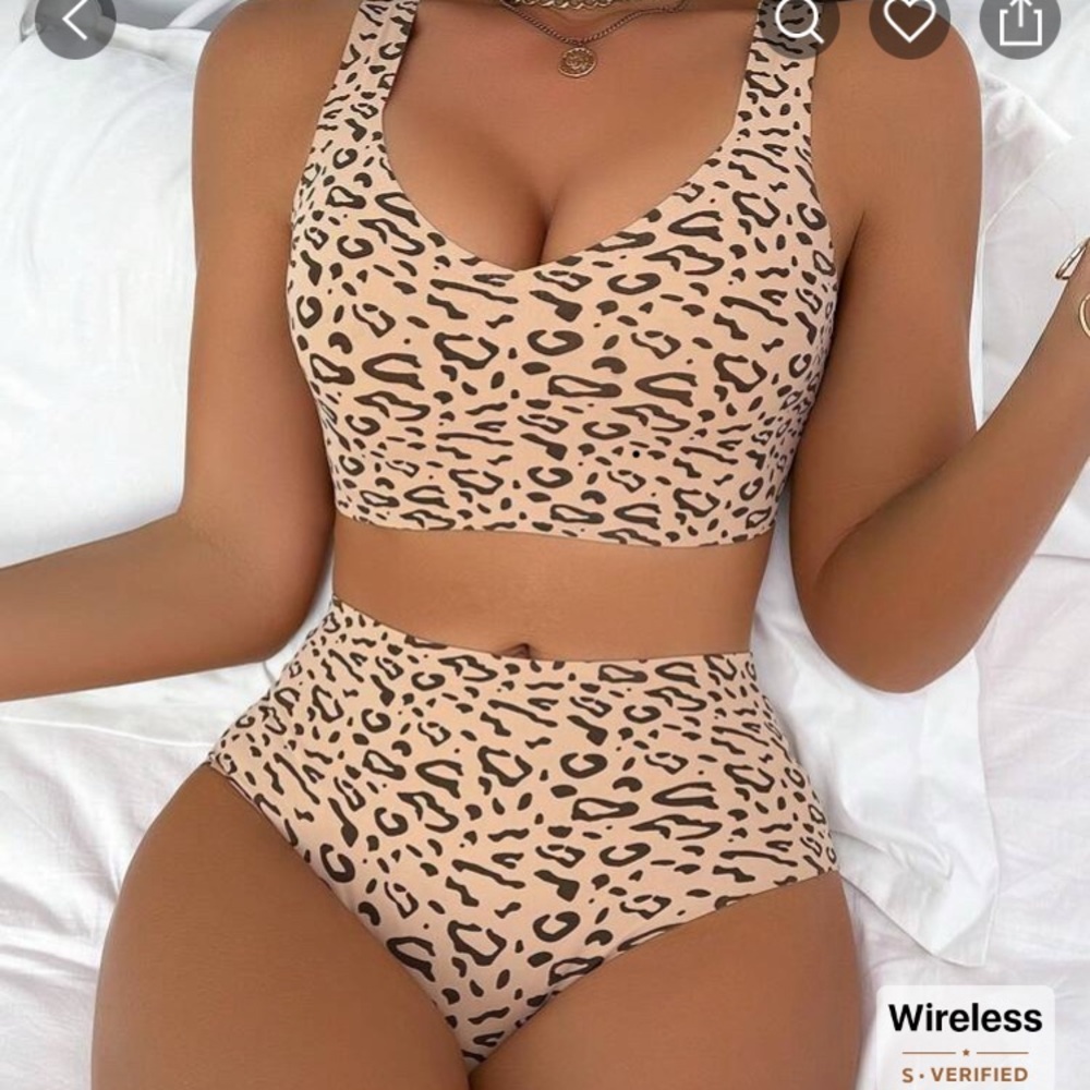 Leopard Print Bra Set